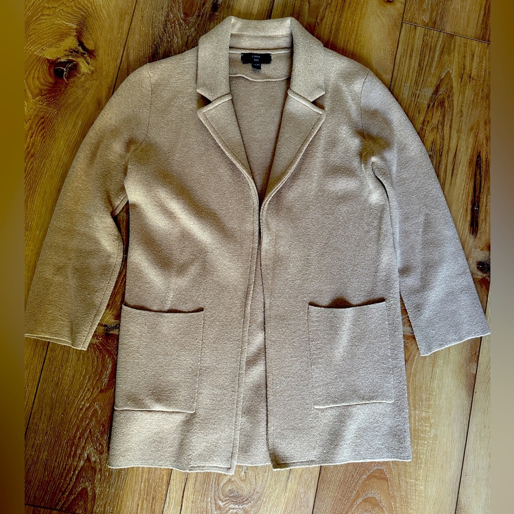 JCrew Sweater Coat Tan XXS